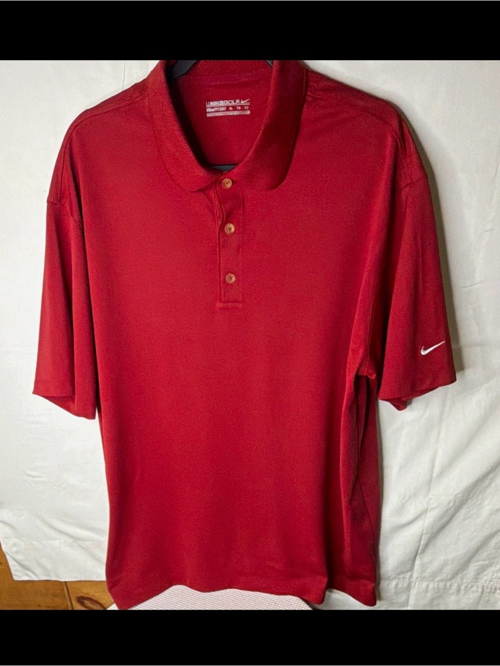 Nike Men’s Red Polo with Subtle Swoosh